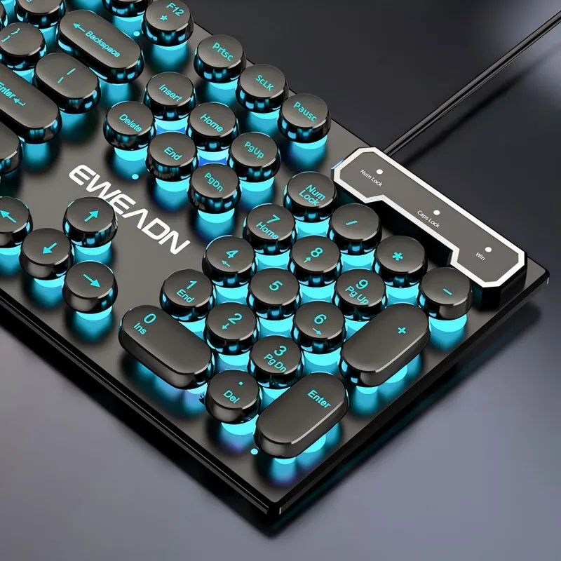 Laptop Mouse - مجموعة لوحة مفاتيح وماوس بتصميم ريترو