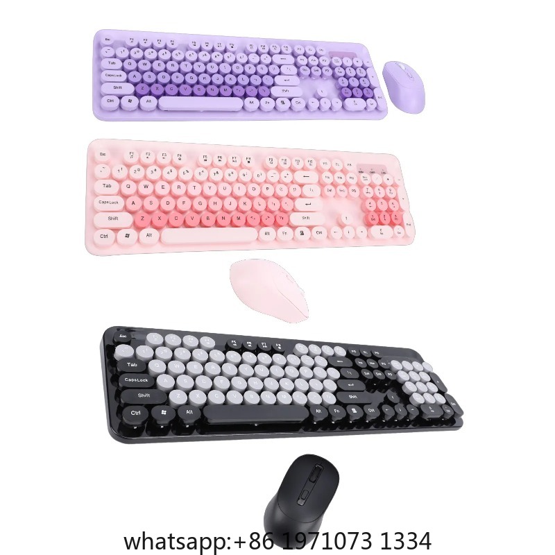 Laptop Mouse - لوحة مفاتيح لاسلكية لطيفة مع ماوس،
