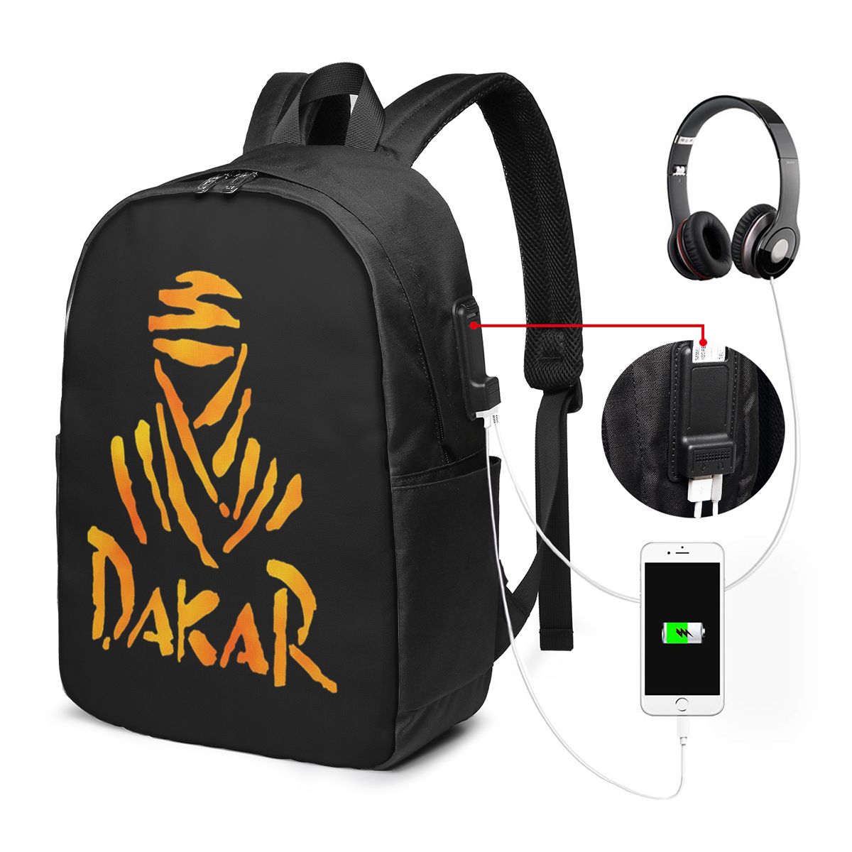 Laptop Bag - حقيبة ظهر داكار رالي للدراجات النارية،