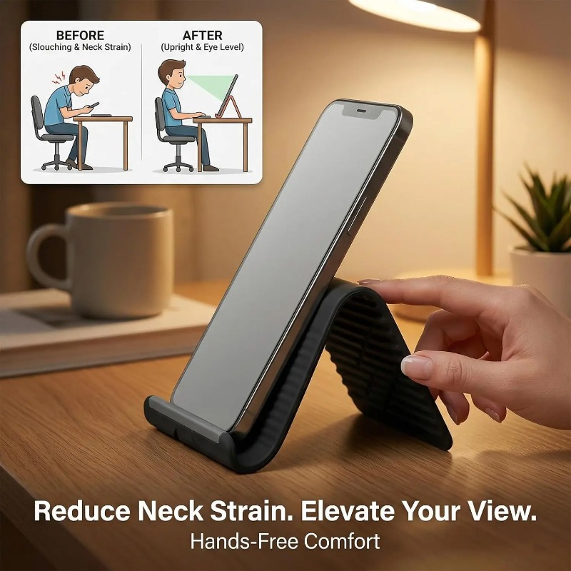 حامل هاتف سيليكون مرن وقابل لل - مراجعة Laptop Stand وسعره