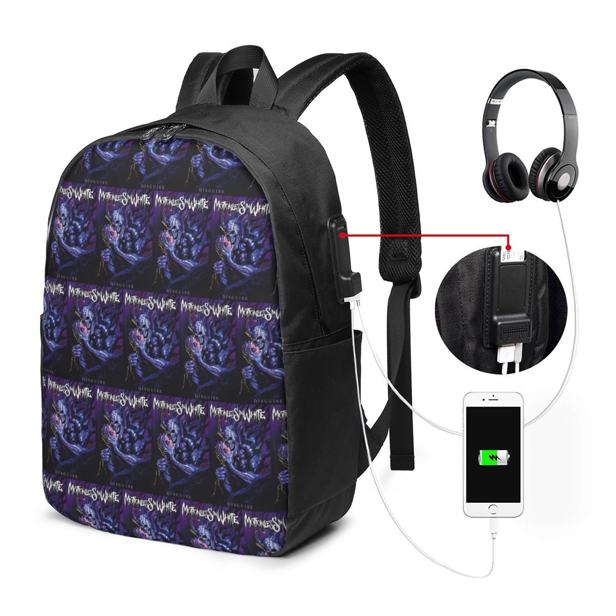 حقيبة ظهر بيضاء من Motionless  - مراجعة Laptop Bag وسعره