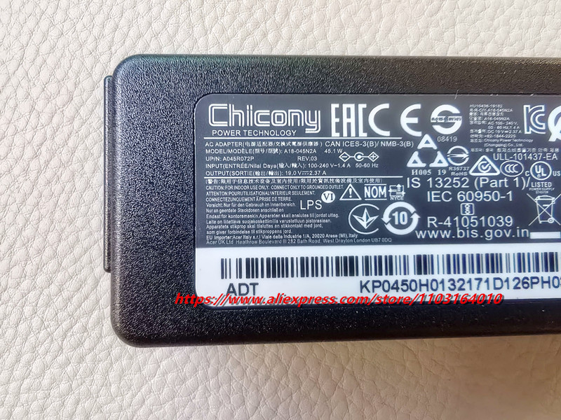 الأصلي 19 فولت 2.37A 45 واط شا - مراجعة Laptop Charger وسعره